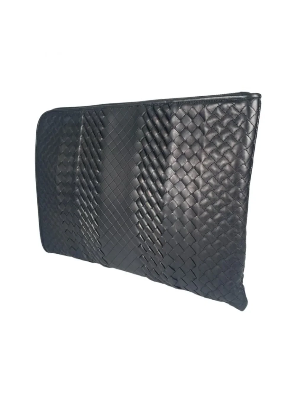 Bottega Veneta Intrecciato Clutch Leather Black